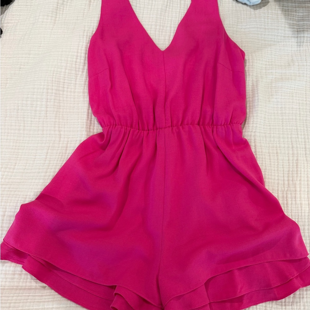 Pink Romper with Tie in the Back
